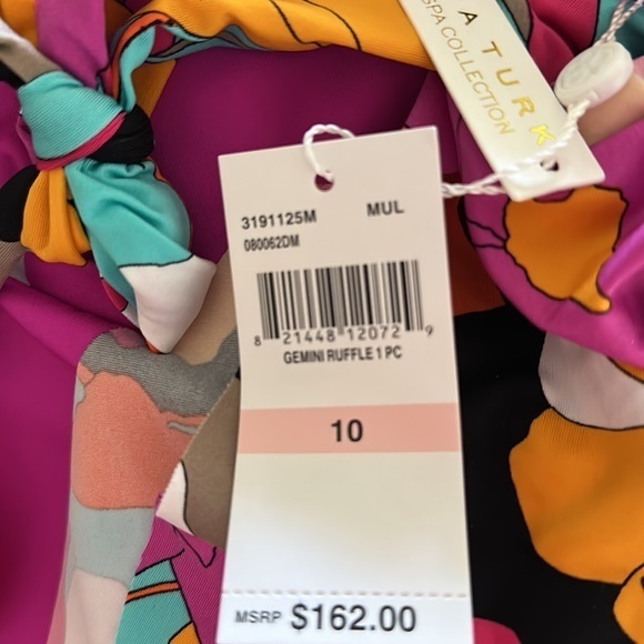 Trina Turk GEMINI RUFFLE MAILLOT ‎ Size 10 - Picture 6 of 8